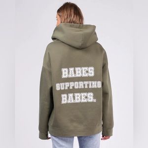 Brunette The Label “Babes Supporting Babes” Big Sister Hoodie Size M/L